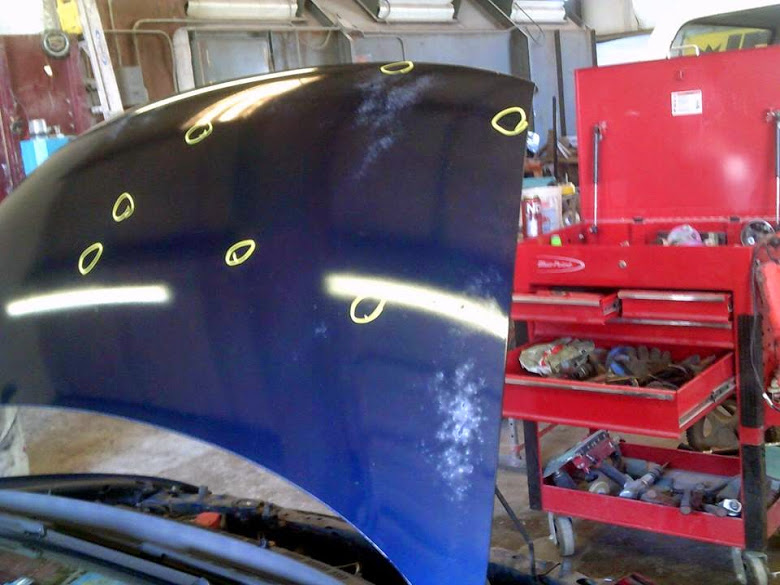 Body damage marked for repair Body damage marked for repair